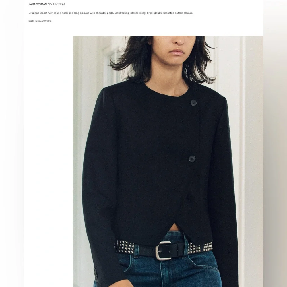 Zara ZW collection size, large cropped jacket NWT. - Picture 5 of 10